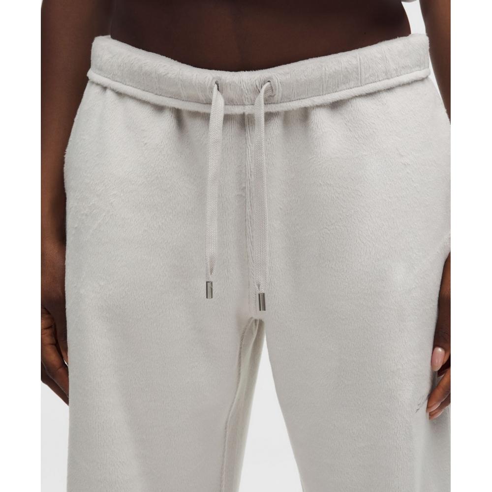 Lululemon Плюшевые велюровые брюки средней посадки цвет голубиный серый