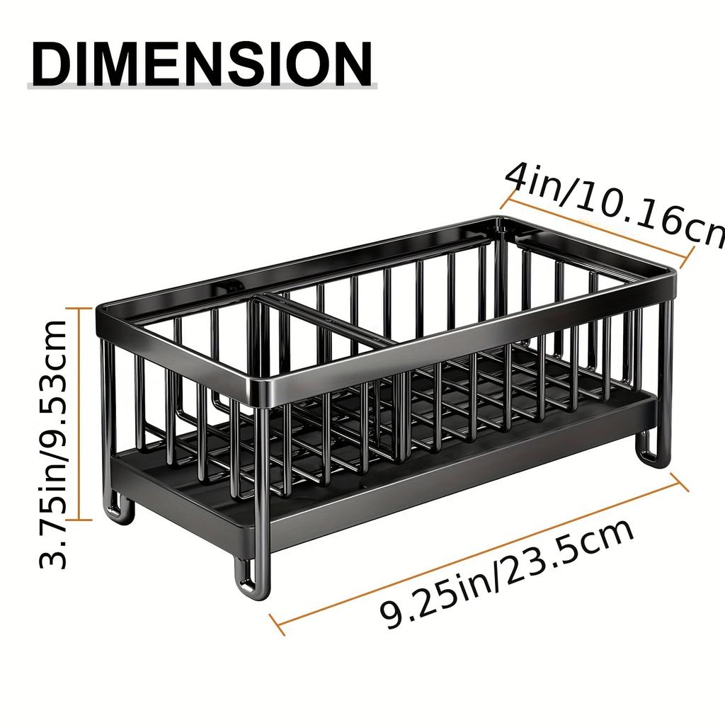 1 шт. подставка для слива губки, кухонная раковина из нержавеющей стали, держатель губки с разделителем, щетки для мытья посуды, хранение губки, принадлежности для домашней кухни