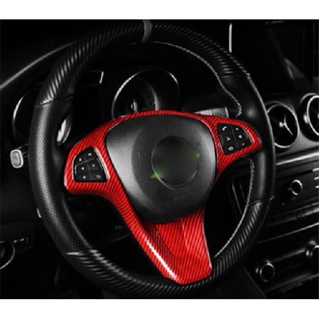 Стиль автомобиля из углеродного волокна для Mercedes Benz A GLA CLA Class W176 X156 C117, кнопки на руле, накладки на рамку, наклейки