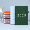 Ежемесячный планировщик на 2025 год с гелевой ручкой, твердый переплет, водостойкая обложка, ежедневник, дополнительные материалы