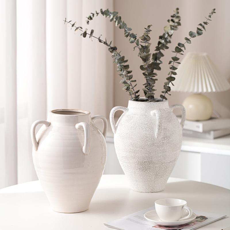 Ретро-керамическая ваза для цветов в стиле дзен - Простой американский дизайн, Влагоемкость