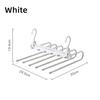 Tamatoshi 6-Row Pants Hanger, Stainless Steel, Slim, Space-Saving, Foldable, Multi-Function, Laundry, Clothes Hanger, Stylish, White, Set of 2