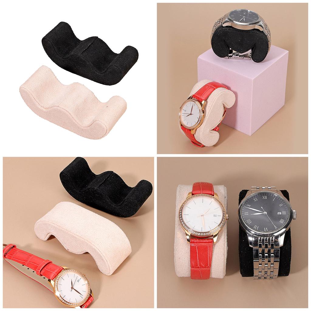 Jewelry Display Stand Deer Skin Wristwatch Presentation Tray Soft Watch Pillow Moisture Proof Jewelry Exhibition Cushion