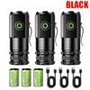 High Power 3 LED Mini LED Flashlight 2000LM SST20 Portable EDC Torch TYPE-C Rechargeable IP68 Camping Lantern with Tail Magnet