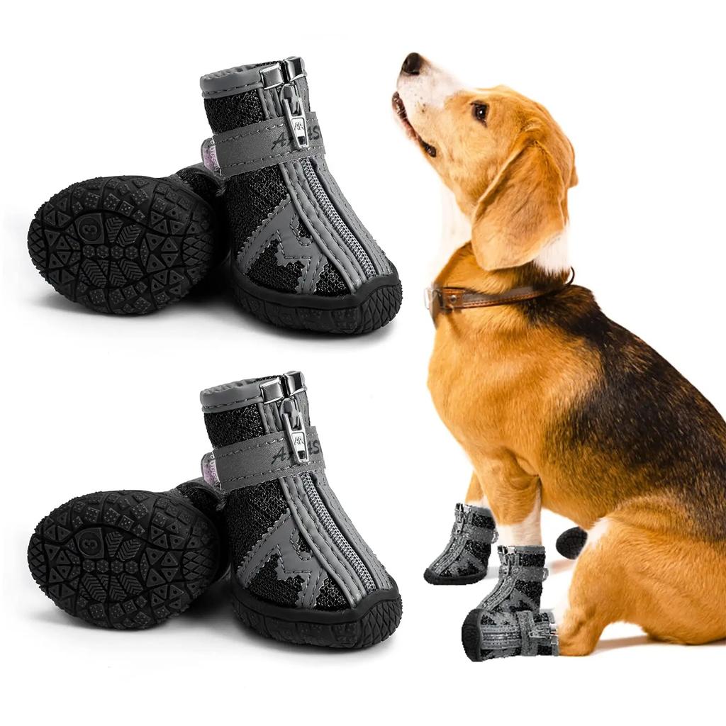 4 шт./компл. Водонепроницаемая летняя обувь для собак, нескользящие резиновые сапоги, защитные дышащие носки для маленьких кошек, щенков, собак