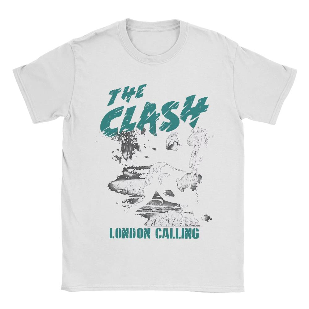 Футболка The Clash London Concert Punk Theme Свободный крой 100% хлопок Унисекс Уличный топ графические футболки футболка харадзюку
