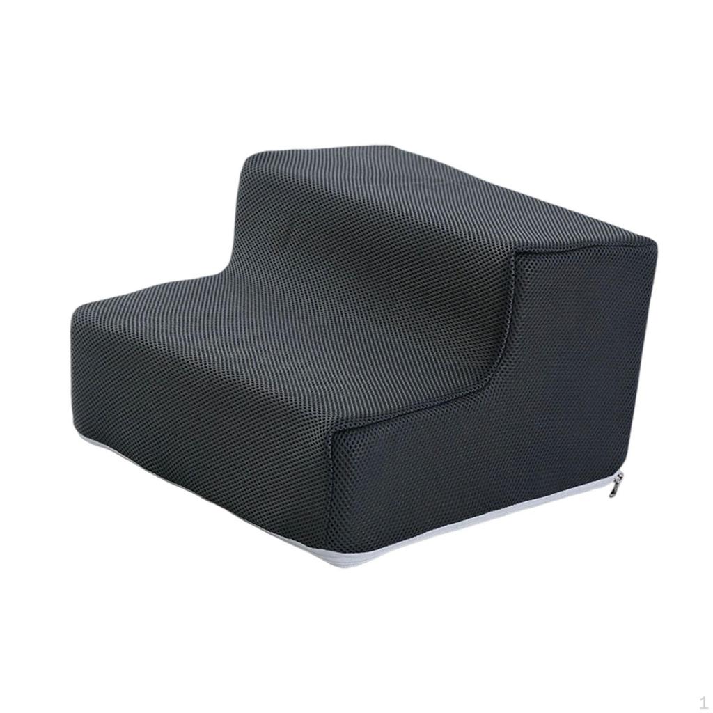 Двухступенчатая лестница для маленьких питомцев, моющаяся рампа с нескользящим основанием, для доступа к дивану и окну