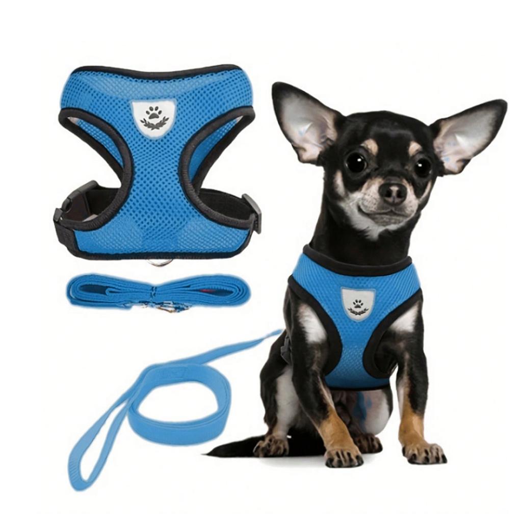 Breathable Small Dog Harness and Leash Sets Summer Cooling Cat Harness and Leash Sets Reflective Dog Harness for Small Dog
