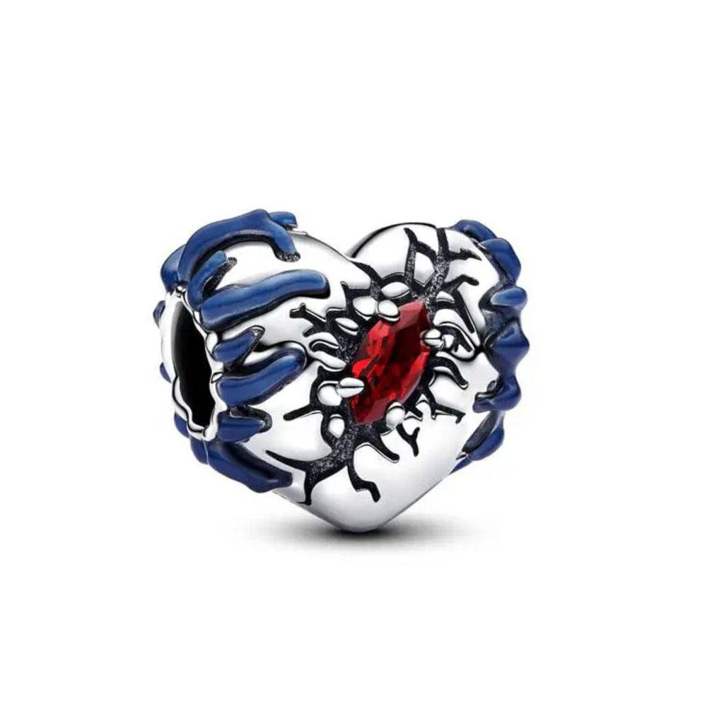 Медь День Святого Валентина Роза Сердца Шарм Бусина Подходит Оригинальный Браслет Для Женщин DIY Изготовление Модной Бижутерии