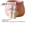 Unique Birthday Gifts for Girls Cute Cartoon Girl Pen Holder, Resin Makeup Brush Decorative Desktop Creative Stationery Holder Organizer with