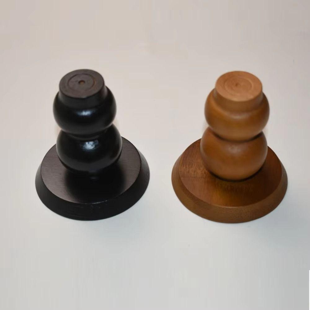 2Pcs Delicate Wood Dessert Bowls Creative Tall Candlestick Stand Home Furnishings