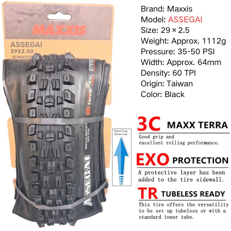 Maxxis ASSEGAI 27.5 29X2.5 дюйма Даунхилл Складной Вакуумный Устойчивый к Проколам Это Самая Прочная Шина Maxxis для Быстрой Смены