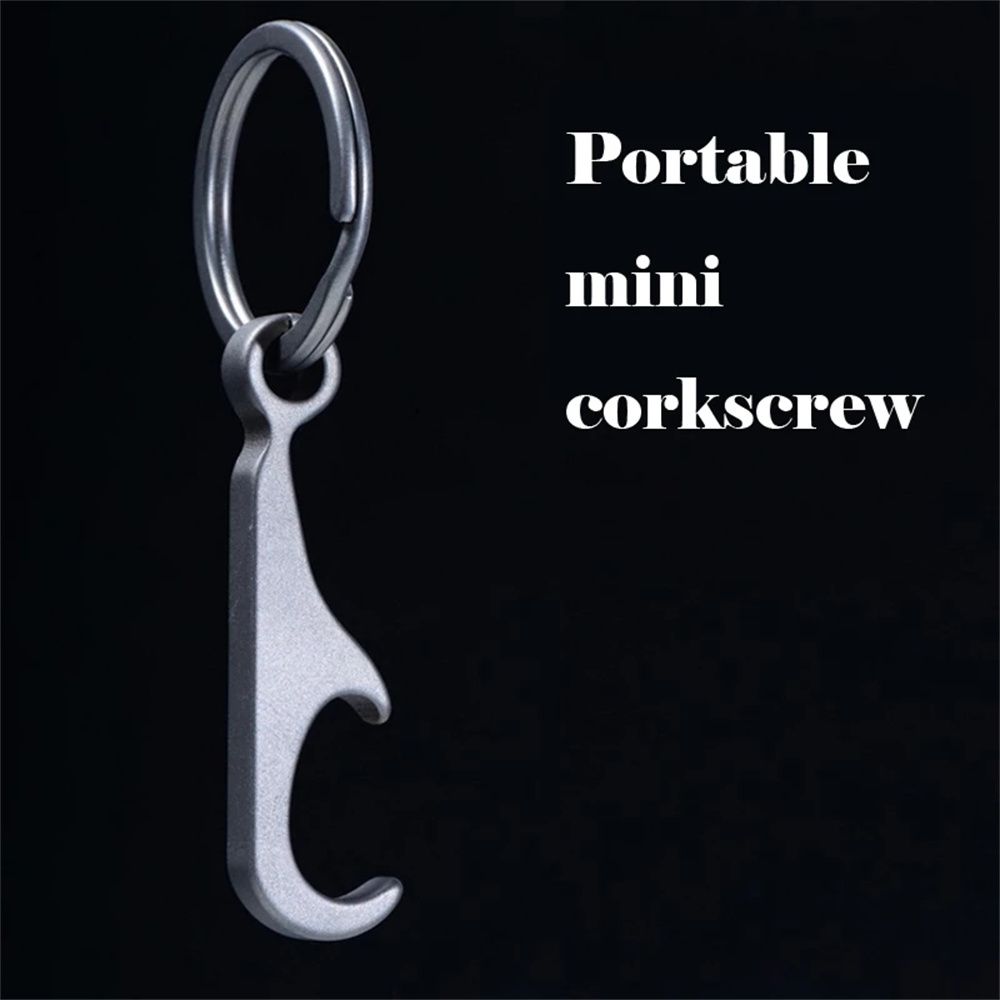 TC4 Титан Цинк Цинковый сплав Автомобильные аксессуары Брелки для ключей Открывалка для пивных бутылок Консервный нож Открывалка для бутылок Брелок