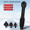 Black Drill Chuck Key Ratchet Spanner 45# Steel Electric Ratchet Wrench Spanner