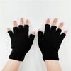 Unisex Winter Half Finger Gloves Knitted Fingerless Mittens Warm Stretchy Gloves In Common Size