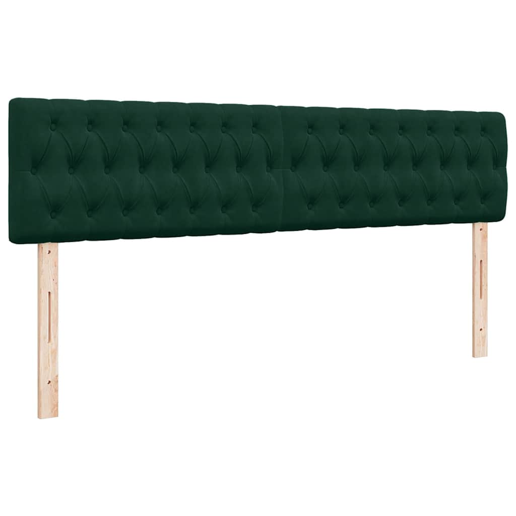 Ottoman Bed with Mattress Dark Green 160x200 cm Velvet