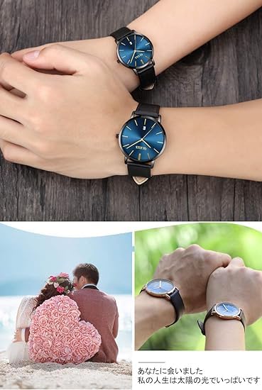 OLEVS Парные часы Парные часы Пара Популярные женские парные часы Набор наручных часов Сюрприз Подарок на годовщину свадьбы Подарок на годовщину пары Подарок на день