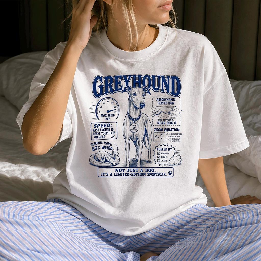 Funny Greyhound Shirt - Retro Dog Gift - Sarcastic Greyhound Clothing