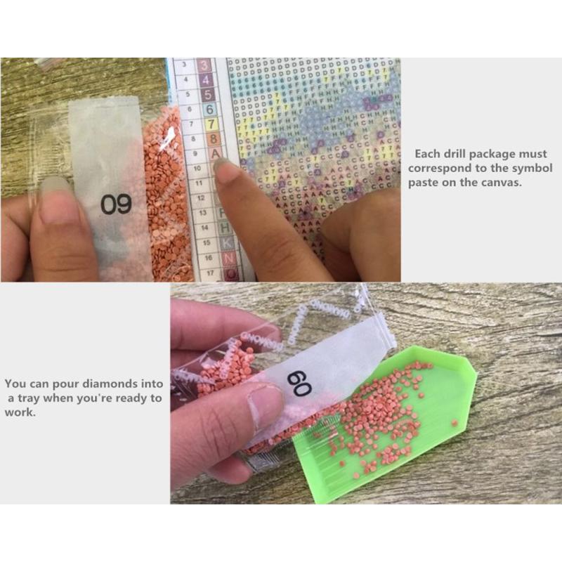 Тигр Аниме Мультфильм Алмазная картина 5d Полный круглый 35x35CM Алмазная мозаика