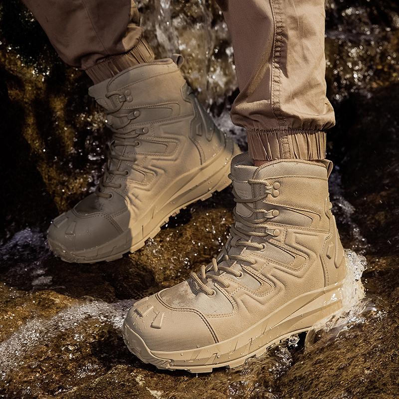 Fashion Men Hiking Shoes Male All-match Motocross Boots Outdoor High Top Men's Sneaker Hunting Work Safty Boot High Quality Ankle Boots