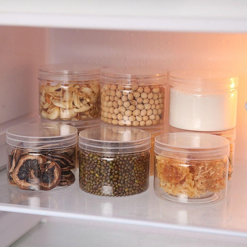 Transparent Food Preservation Tank Plastic Candy Jewelry Jars Food Spices Container  Rice