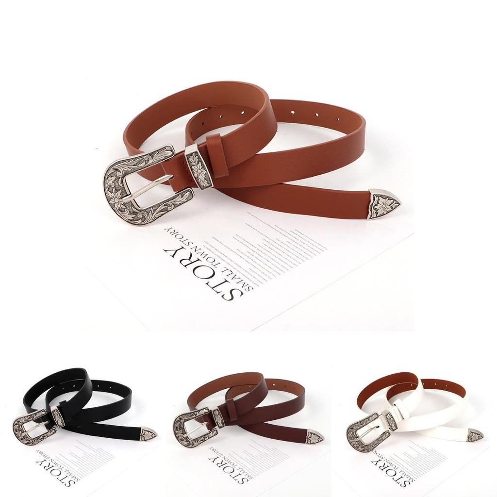 Классический кожаный ремень из ПУ для женщин с пряжкой из сплава, подходит для работы и повседневной одежды