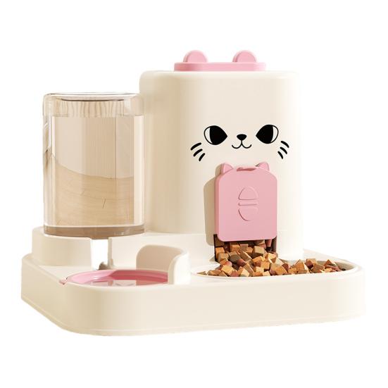 Кормушка для кошек и собак Диспенсер для воды 1,8 л Кормушка для еды 0,8 л Диспенсер для воды