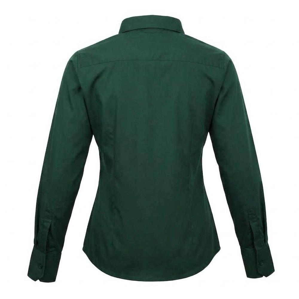 Premier Womens/Ladies Poplin Long-Sleeved Blouse