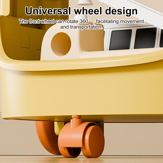 Органайзер для хранения детских игрушек Yousheng на колесиках и с верхней крышкой, дизайн «Утка/Кролик», штабелируемая тележка на колесиках для детской комнаты, игровой комнаты, спальни