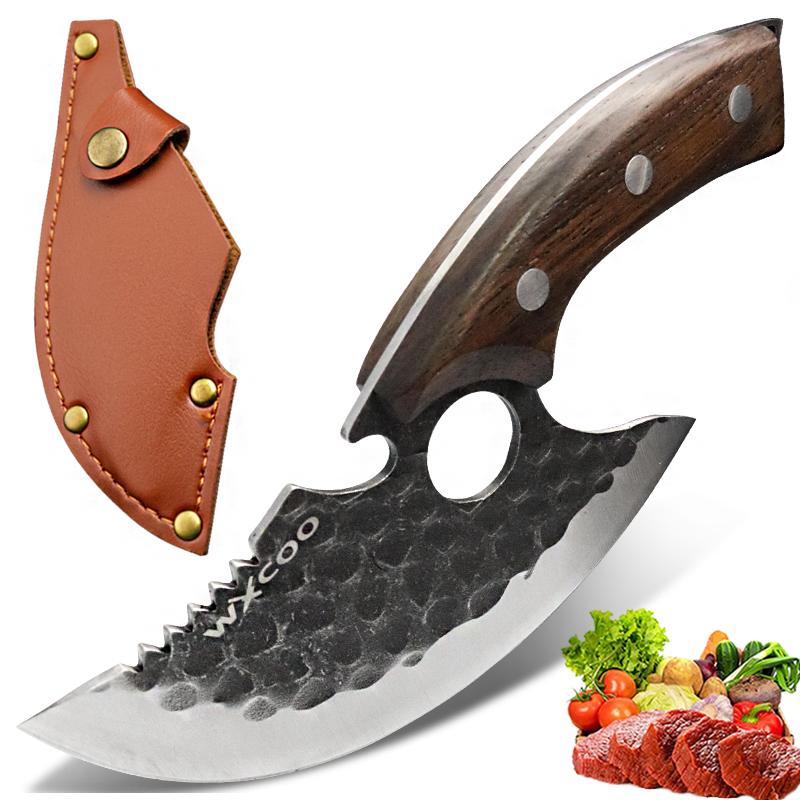 Кухонный нож, нож для разделки рыбы, морепродуктов, баранины, мясной тесак, нож для убоя с открывашкой для бутылок, профессиональный кухонный нож