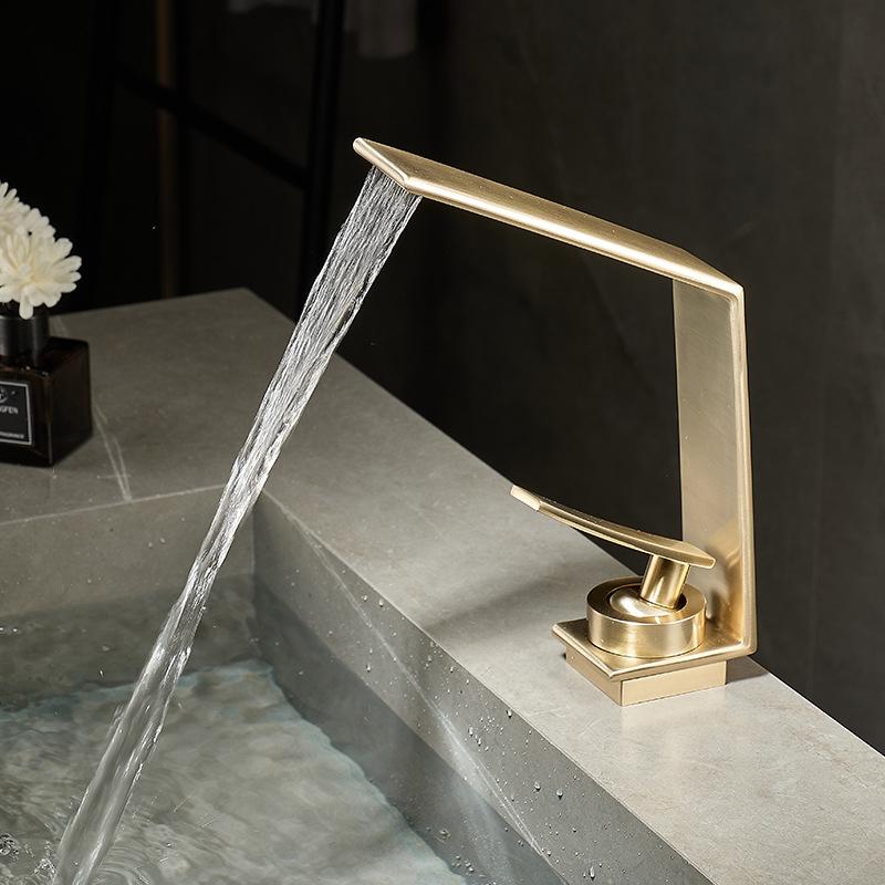 Смеситель для раковины в ванной, современный смеситель с одним отверстием, кран для горячей и холодной воды, смеситель для ванной комнаты, монтируемый на палубе, различные смесители для раковины