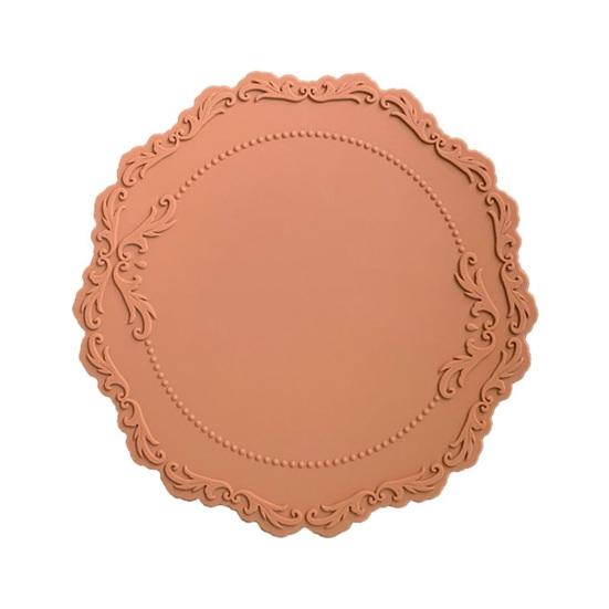 Подстаканник винтажный тисненый цветочный узор дизайн силиконовый многоцелевой коврик для посуды для защиты домашнего декора