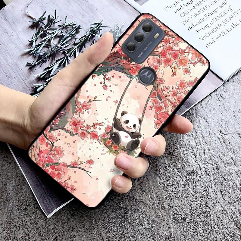 Phone Case For Moto G86 G85 G75 G15 G05 G56 G72 G53 G54 G84 G60 G31 G32 G24 G 5G G Play Cute cartoon panda