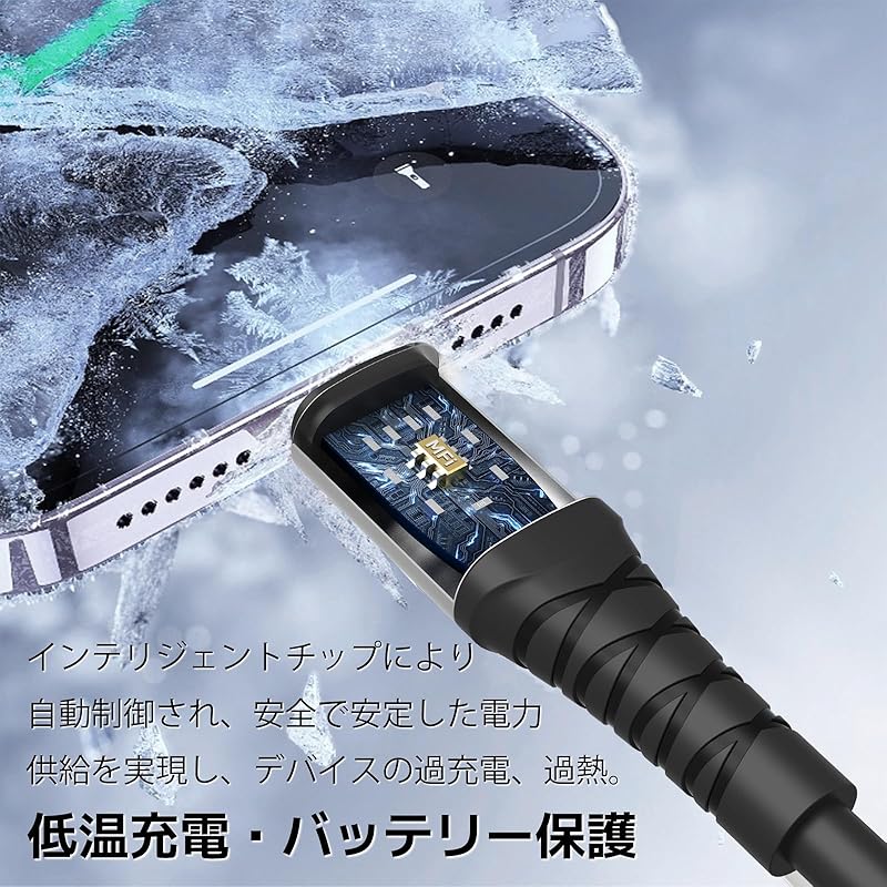 CAVOKAS USB Type C Cable (USB To A 3.0) Type C PD Compatible Fast Charging Data Transfer Nylon Knitting High Durability Prevention of Disconnection