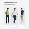 Navigare Men's Summer Skin-Friendly Stand-Collar T-Shirt