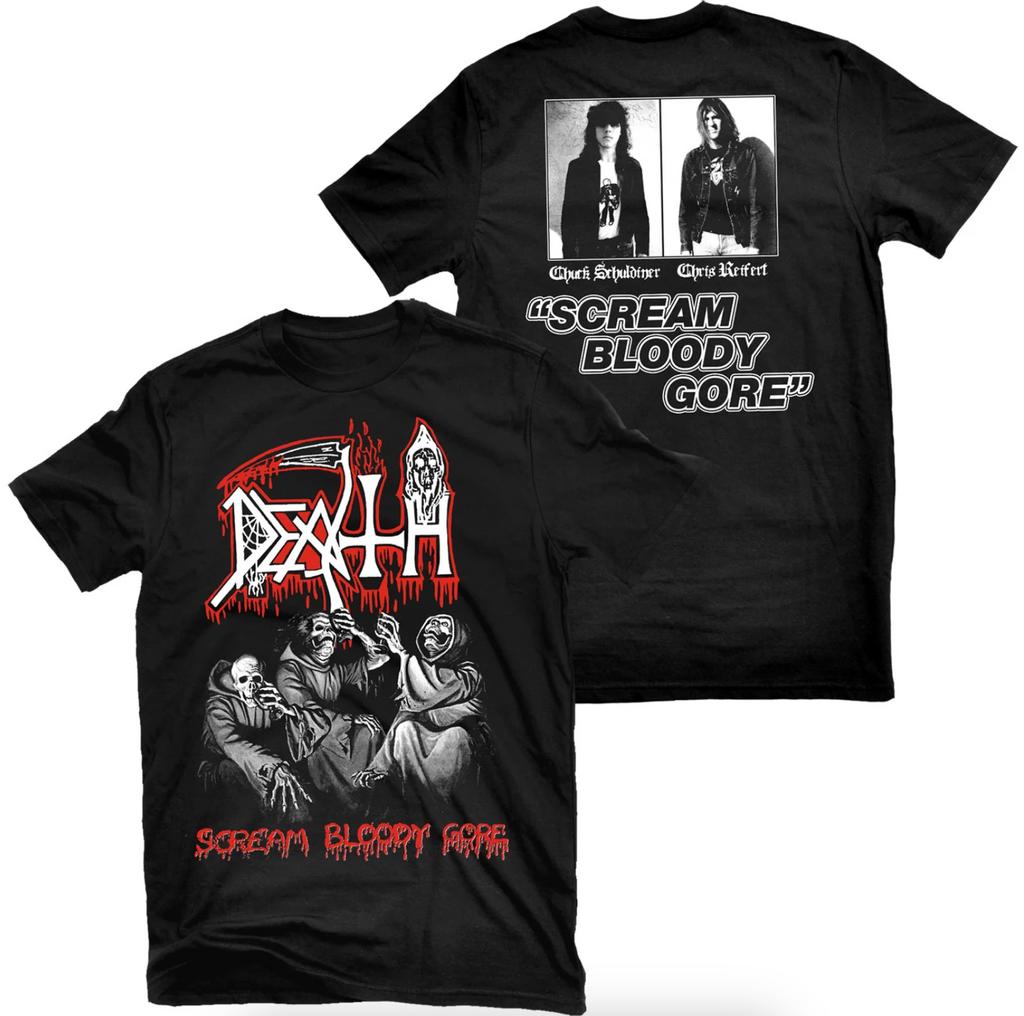 Summer DEATH Band Graphic Cotton T-shirt Unisex Summer Short Sleeve Fashion Brand Tee Luxury Casual Vintage Retro Top