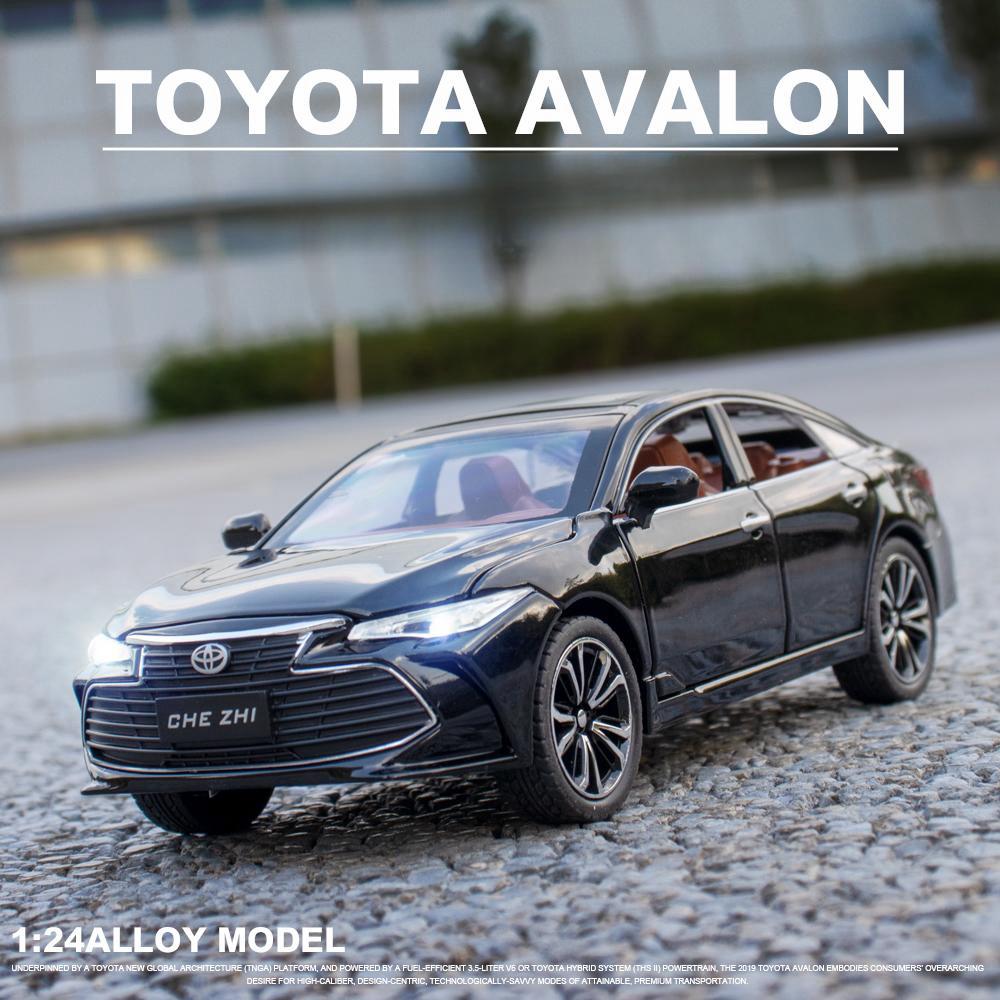 1/24 TOYOTA Avalon игрушечная машинка для детей литая металлическая модель миниатюрная звук свет двери открываются коллекция подарок для детей