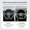 zkfan8 Suitable for Volkswagen Steering Wheel Cover, Wavy Sports Breathable Leather Segmented Anti-Slip Sweat-Absorbing 