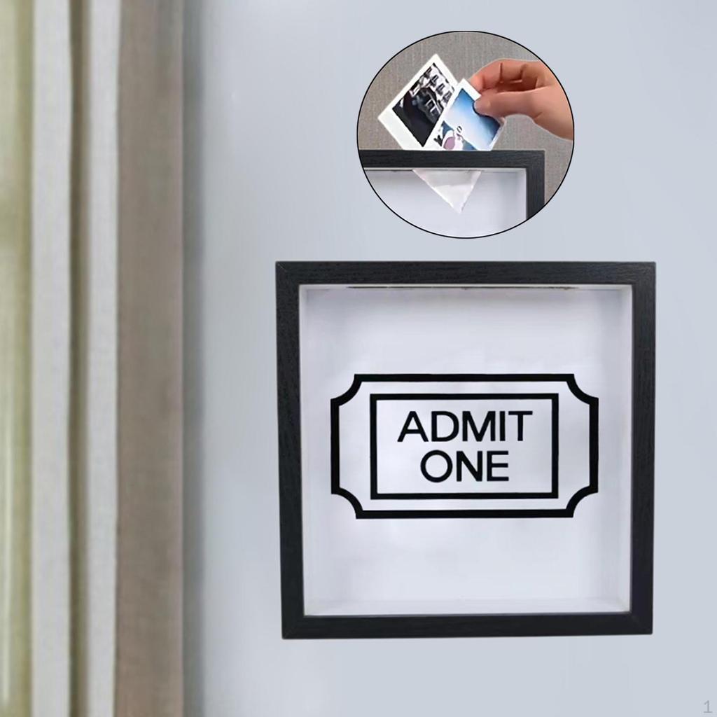 Adventure Archive Box Memory with Slot Practical Ticket Collection Holder Shadow for