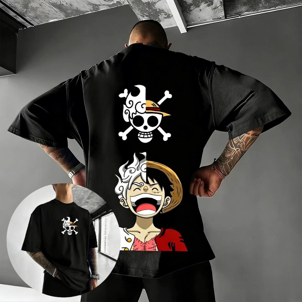 2026 One Piece Луффи Эйс Пираты Соломенной Шляпы Графическая Футболка Винтажная Уличная Одежда Футболка с Коротким Рукавом для Мужчин Женщин