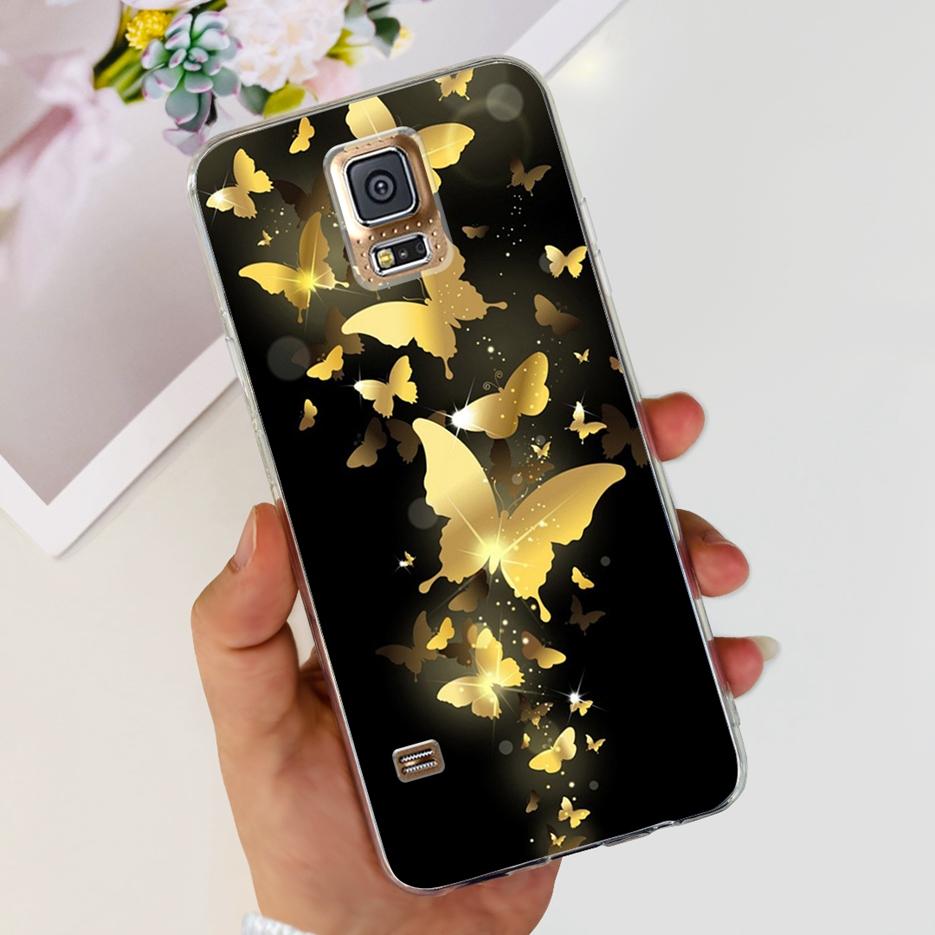 Чехол для Samsung Galaxy S5 G900F G900I G900M G900A G900T Милый Расписной Чехол Мягкий ТПУ Чехол для Телефона Для Samsung S5 S 5 GalaxyS5 Сумки