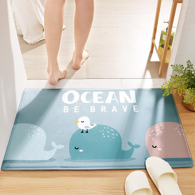 Cartoon Animal Bath Mat Diatom Mud Carpets Non Slip Shower Room Entrance Floor Foot Mats Home Toilet Kitchen Indoor Decor Rug