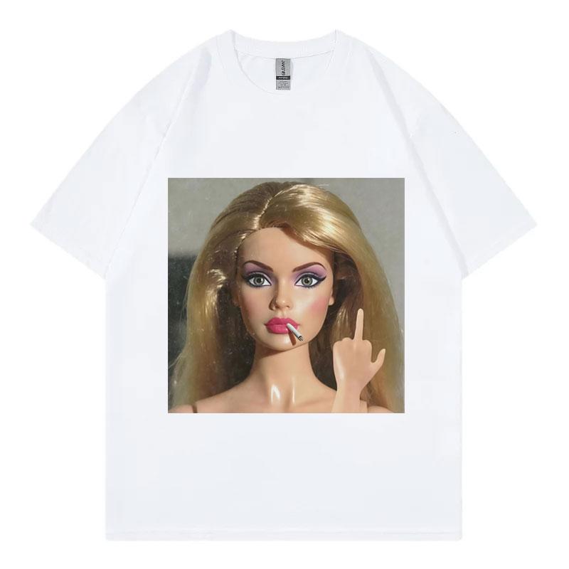 Disgusting Doll Face Funny Meme Graphic T Shirts Unisex Women High Street Fashion Trend Tshirt Summer Casual Losoe Cotton Tshirts