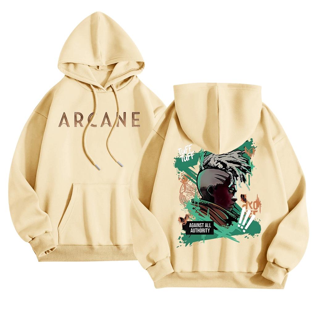 Женская мода O-образный вырез с длинным рукавом и принтом, толстовка с капюшоном