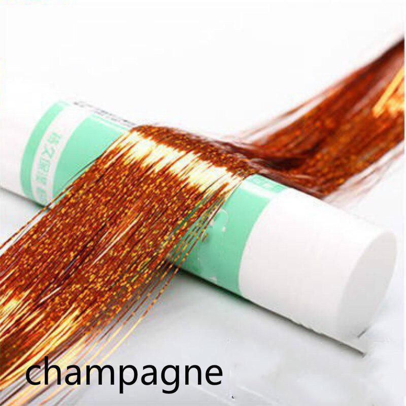 120 прядей/пакет, блестящая мишура, радужные шелковые наращивание волос, ослепляет женщин хиппи для плетения головного убора, красочные длинные 39 дюймов