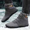 Fashion 2024 Winter Booties Men Snow BareFoot Casual Shoes Outdoor Work Shoes Ladies Warm Fur Men Ankle Shoes Male Snow Boots Plus Size