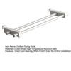 Clothes Drying Rack for Radiators 0.3-2m Carbon Steel Dual Poles Easy No-Drilling