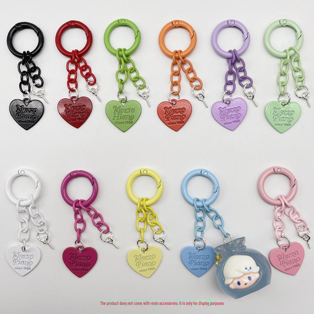 Очаровательный красочный брелок с подвеской Love и цепочкой с пружинным кольцом