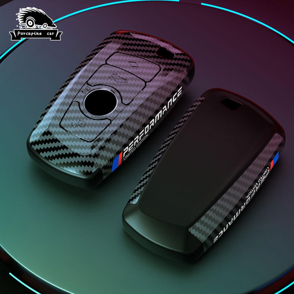 Carbon fiber PC Car Smart Key Fob Case Cover For BMW 3 4 5 Series GT 320i 530i 550i F20 F21 F30 F31 F25 F01 F10 M3 M4 keychain