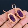 Amethyst Gemstone Handmade Copper Jewelry Earrings For Wedding Gift